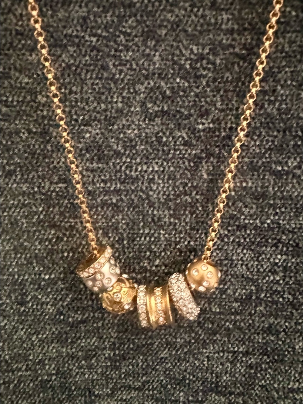 Swarovski Gold-Tone Crystal Bead Necklace